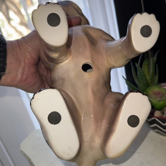 Milo Ceramic VTG Pug English Bulldog Sitting Statue Figurine Tongue Sticking Out - Picture 11 of 14